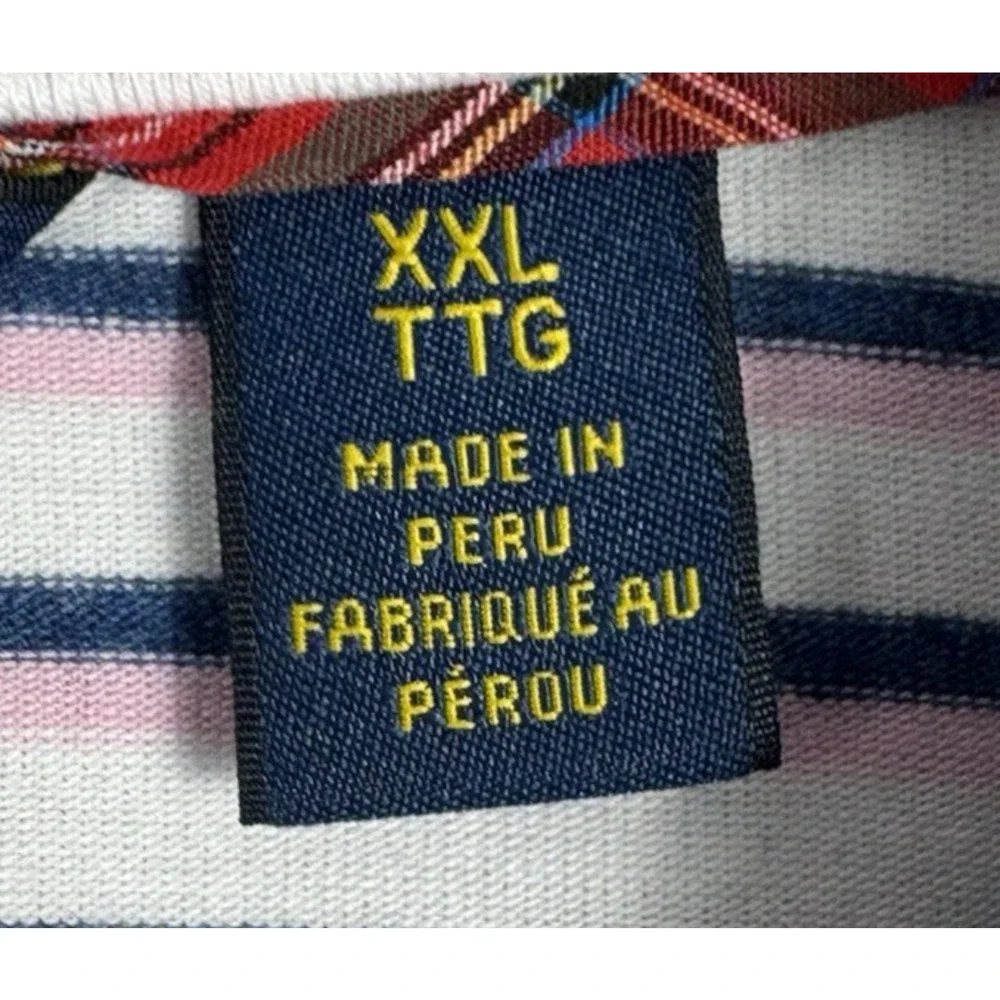 Polo Golf Ralph Lauren Stretch Lisle Short Sleeve Polo Striped Men's SIze XXL